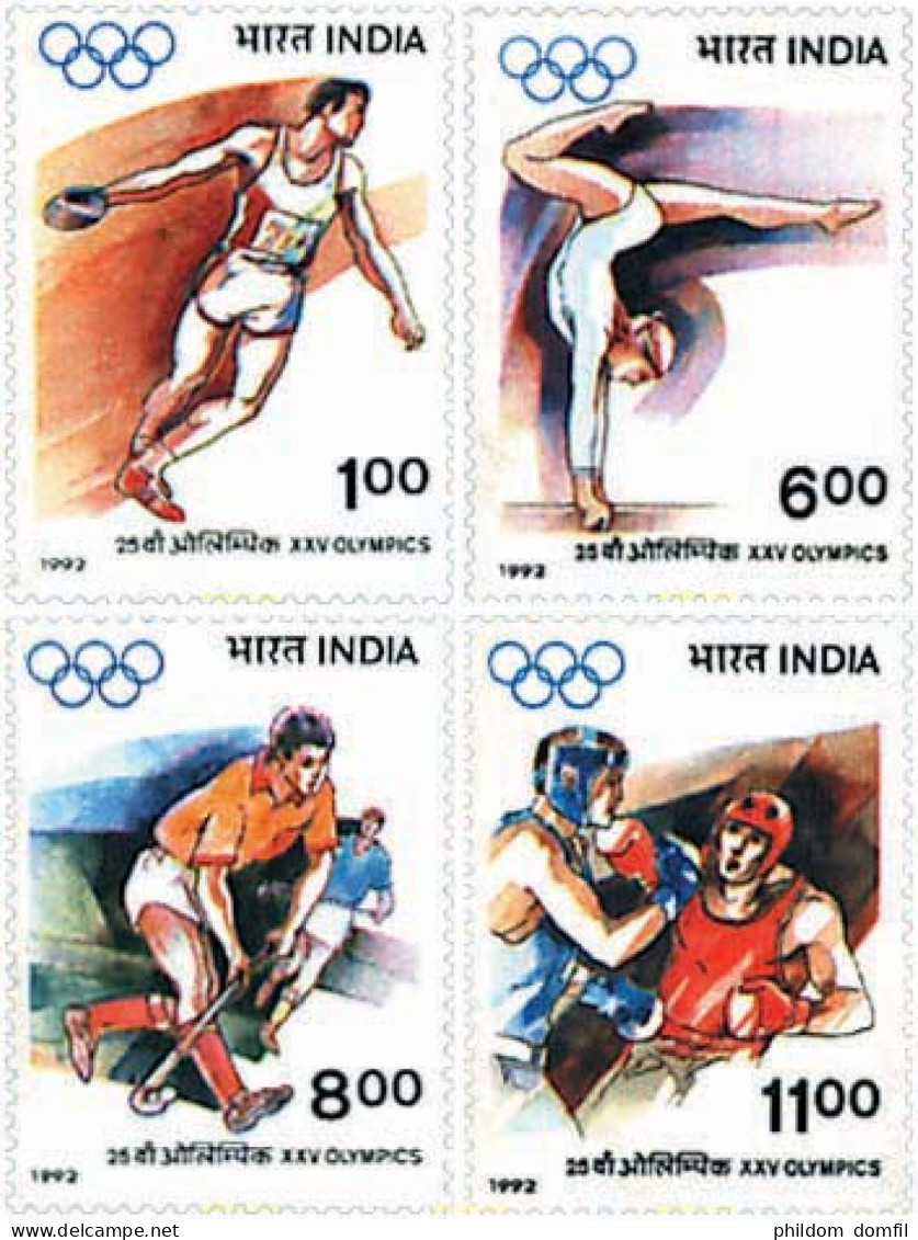 27971 MNH INDIA 1992 25 JUEGOS OLIMPICOS VERANO BARCELONA 1992 - Ongebruikt