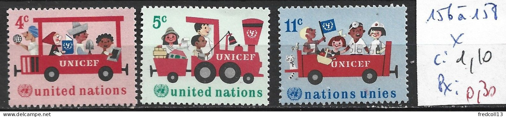 NATIONS UNIES OFFICE DE NEW-YORK 156 à 58 * Côte 1.10 € - Gebruikt