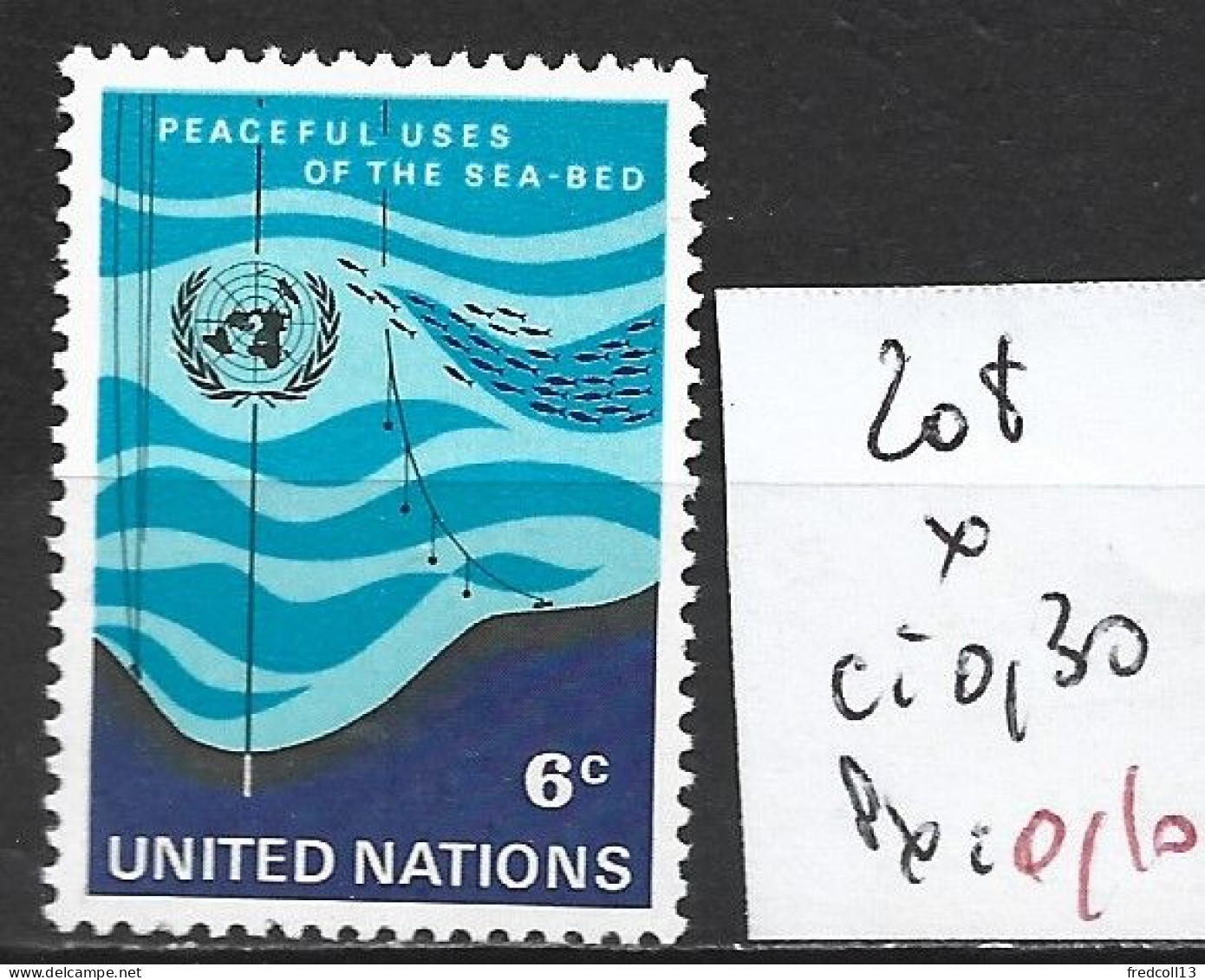 NATIONS UNIES OFFICE DE NEW-YORK 208 * Côte 0.30 € - Nuovi