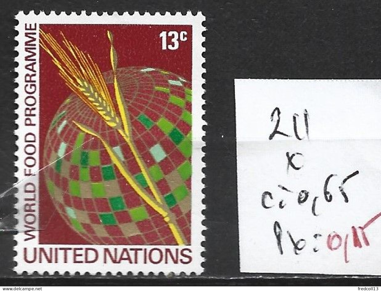 NATIONS UNIES OFFICE DE NEW-YORK 211 * Côte 0.65 € - Unused Stamps