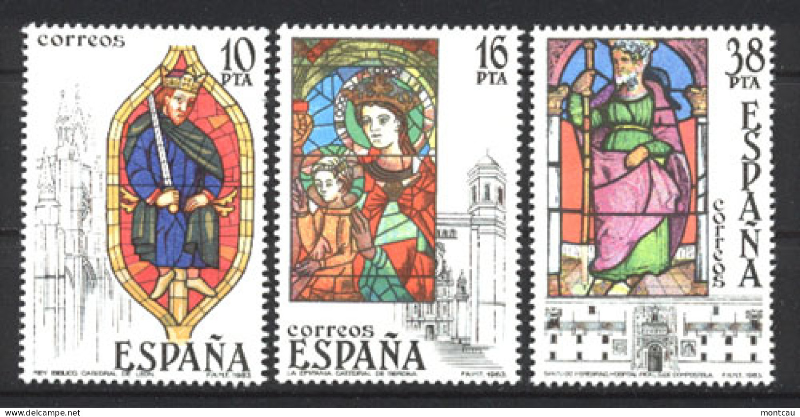 Spain. 1983 - Vidrieras Ed 2721-23 (**) - Glas & Fenster