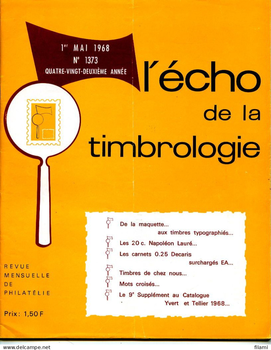 L'écho De La Timbrologie,20c Napoleon Lauré,Pétain,accident Aerie,Cilicie,Algerie,Decaris Surchargé EA,Cheffer Coin Daté - Frans (vanaf 1941)