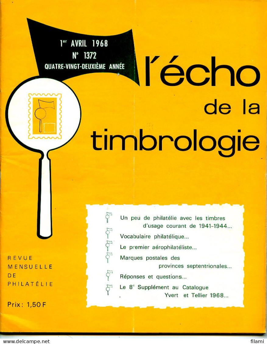 L'écho De La Timbrologie,20c Napoleon Lauré,Pétain,accident Aerie,Cilicie,Algerie,Decaris Surchargé EA,Cheffer Coin Daté - Français (àpd. 1941)