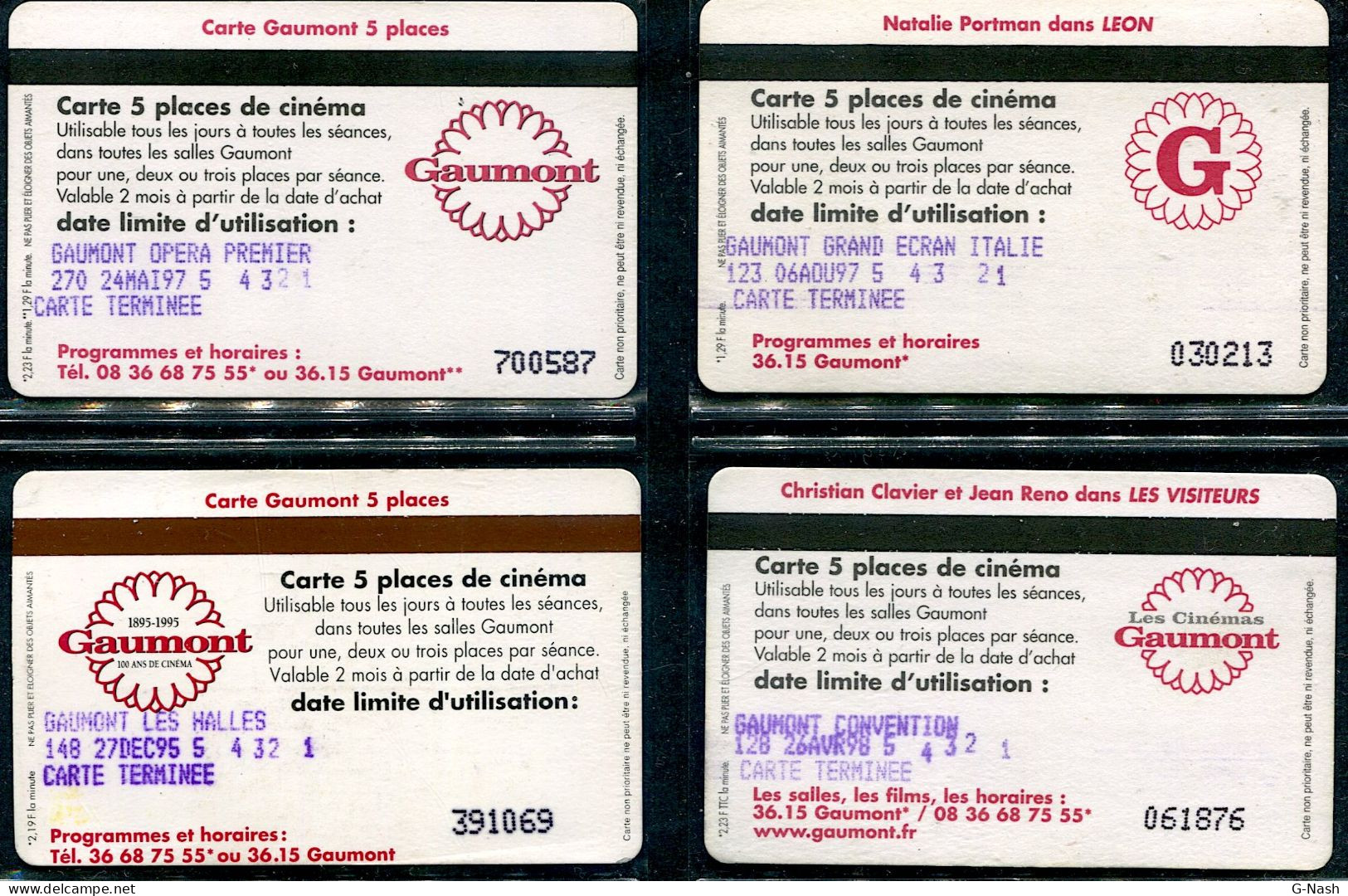 Cinéma - Lot De 4 Cartes Gaumont - Film