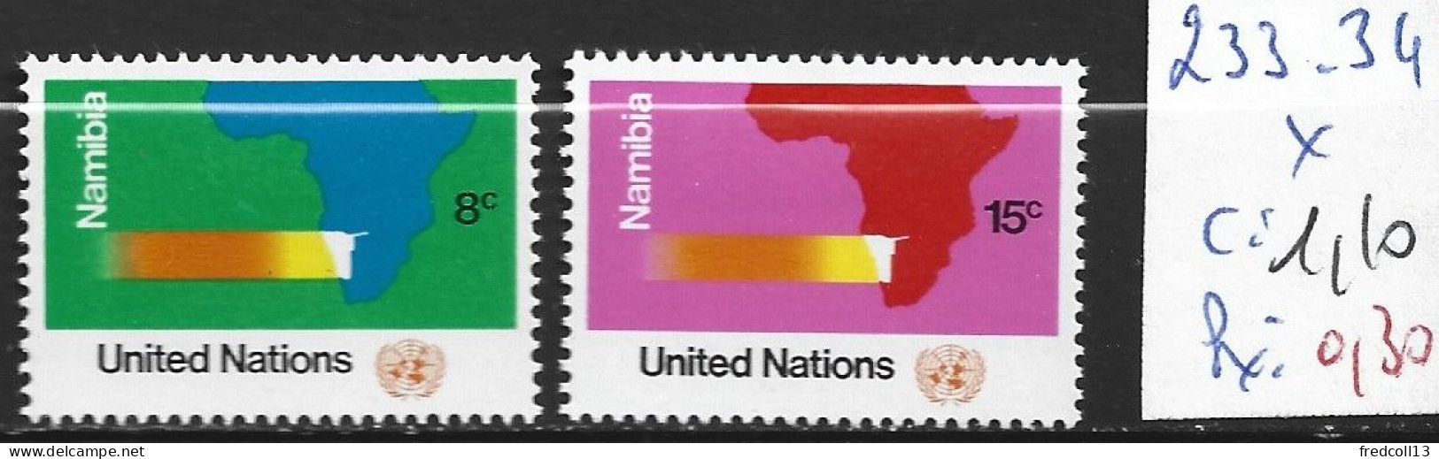 NATIONS UNIES OFFICE DE NEW-YORK 233-34 * Côte 1.10 € - Nuovi