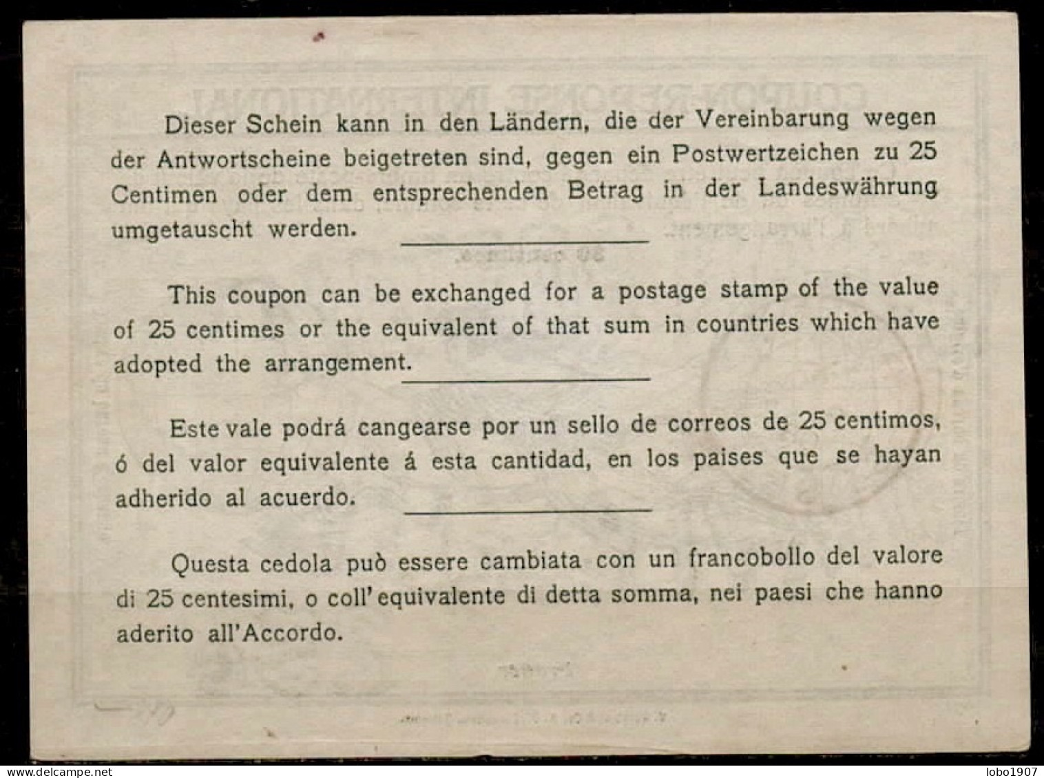 FRANCE  Ro1  30c.  International Reply Coupon Reponse Antwortschein IRC IAS Cupon Respuesta O ROUEN ST. SEVER 08.02.1908 - Reply Coupons