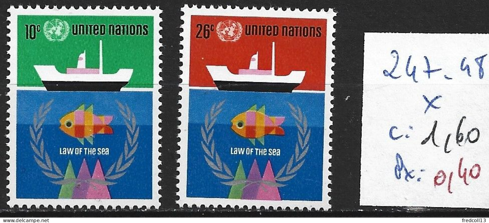 NATIONS UNIES OFFICE DE NEW-YORK 247-48 * Côte 1.60 € - Nuovi