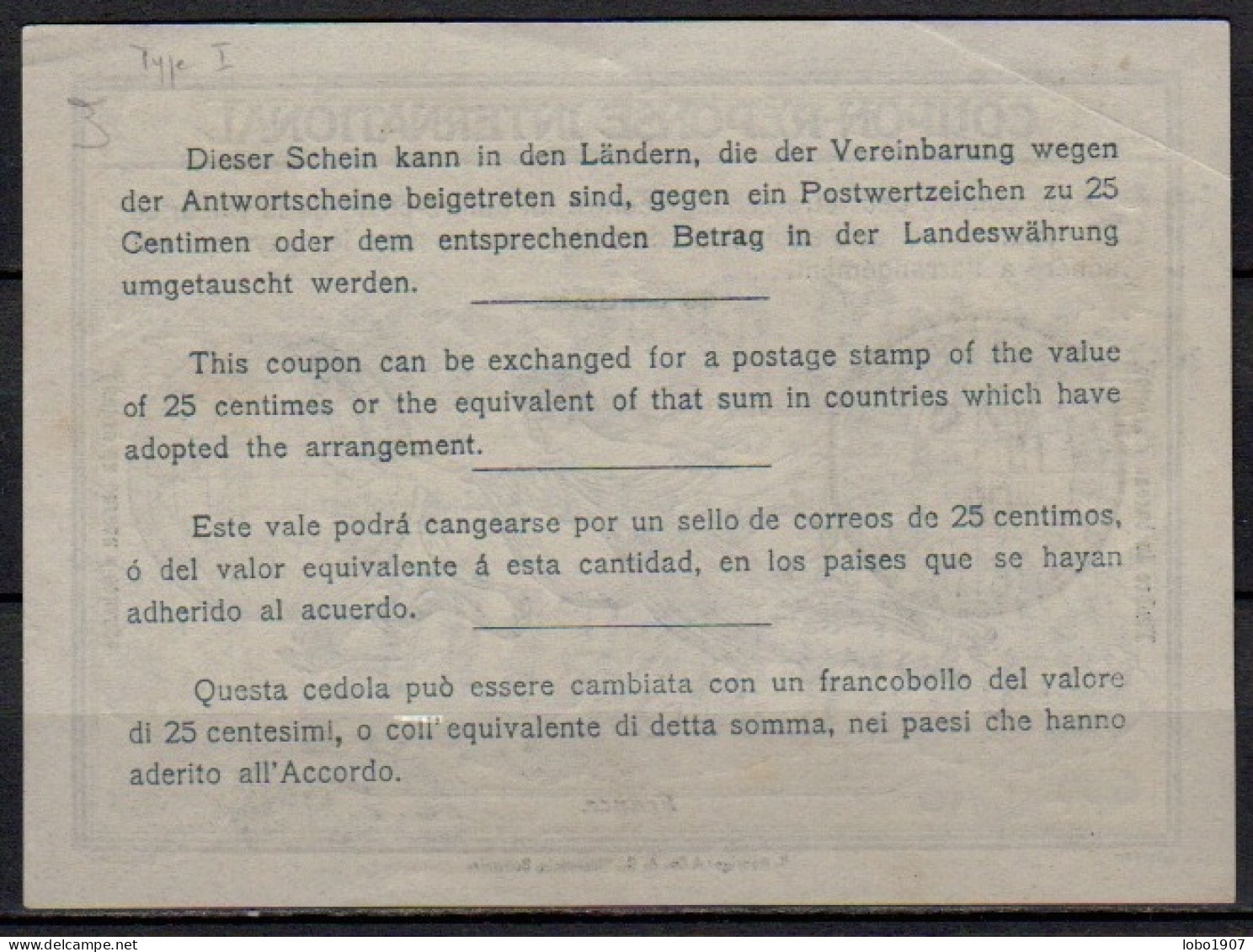 FRANCE  Ro1  30c.  International Reply Coupon Reponse Antwortschein IRC IAS Cupon Respuesta NANTES LOIRE INFRE PRFECTURE - Antwortscheine