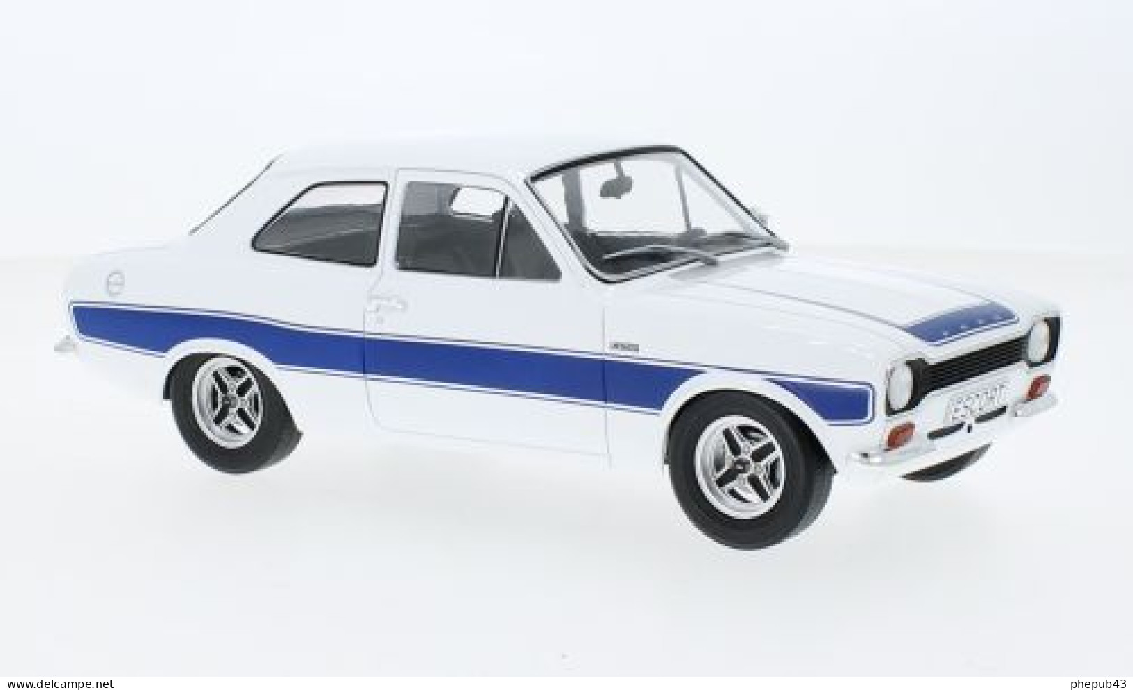 Ford Escort MK I RS 2000 - 1973 - White & Blue - Model Car Group (1:18) - Otros & Sin Clasificación