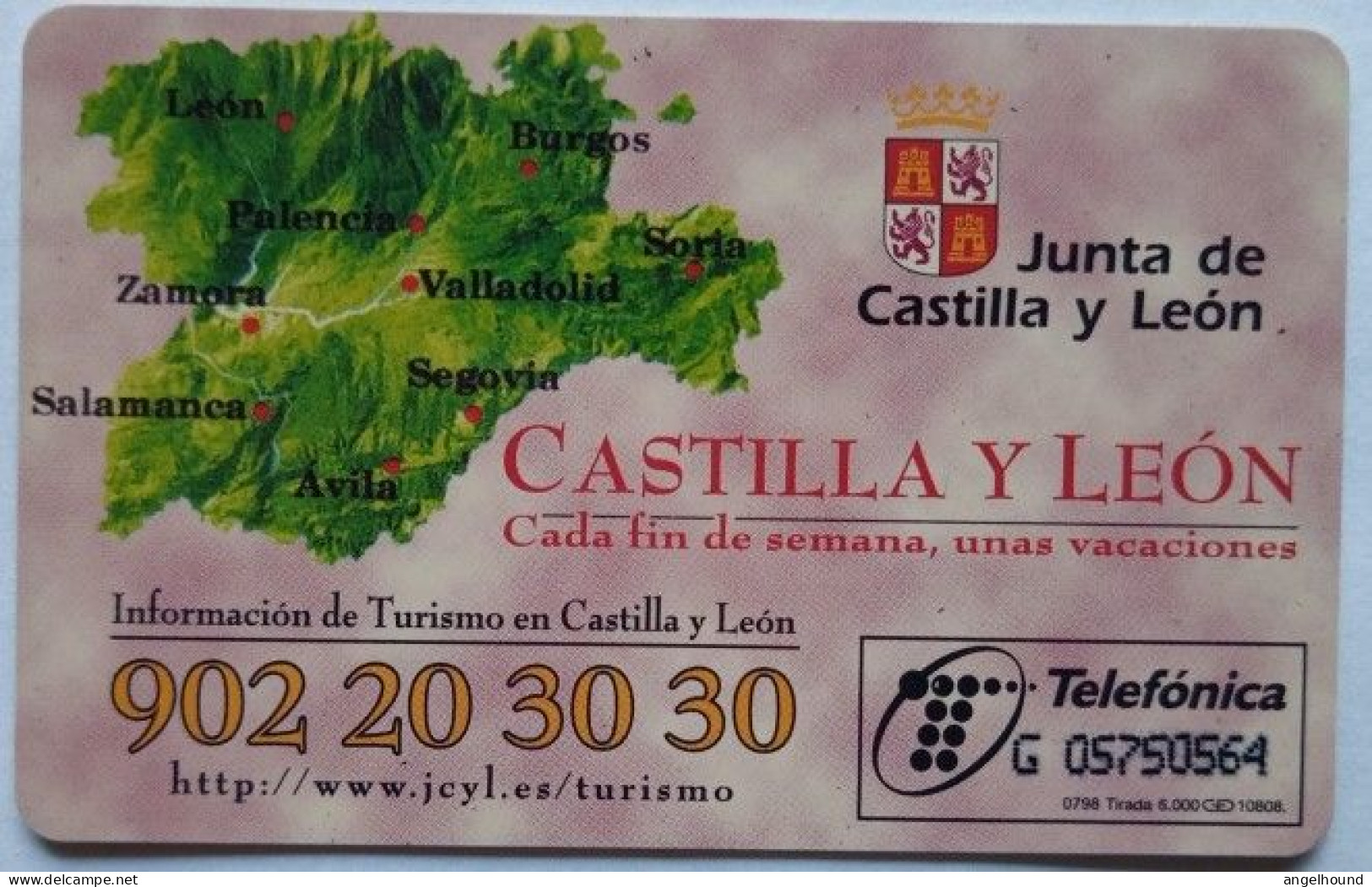 Spain 250 Pta. Chip Card - Castilla Y Leon ( Iglesia ) - Emisiones Básicas