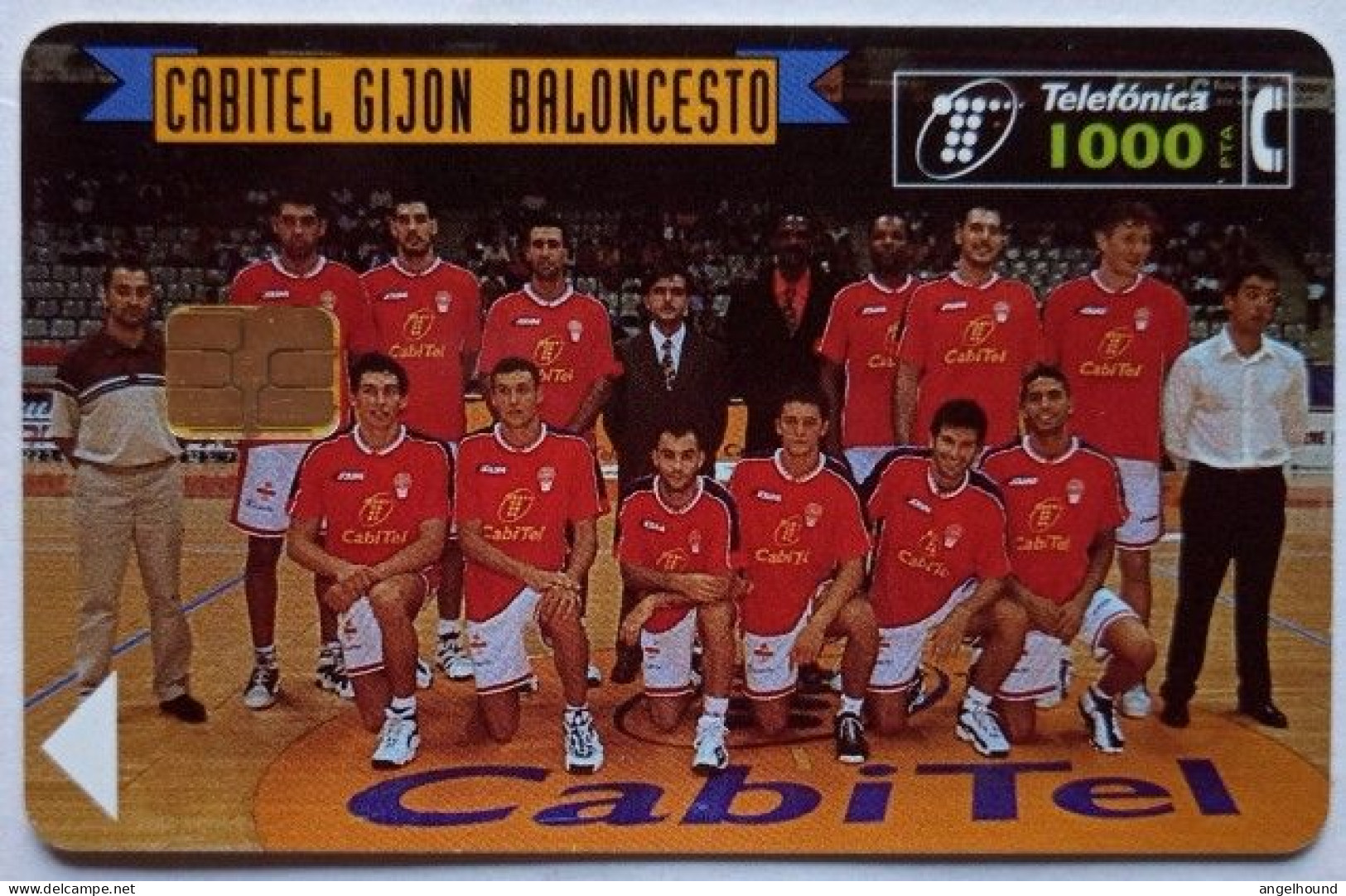 Spain 1000 Pta. Chip Card - Cabitel Gijon Baloncesto - Emissioni Di Base