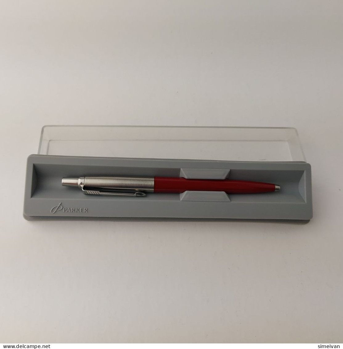 Parker Jotter Vintage Ballpoint Pen Red Chrome Trim  Made In UK U.III #5496 - Schreibgerät