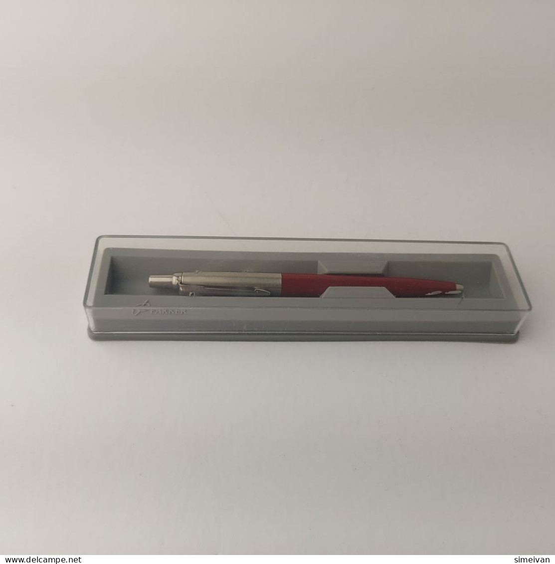 Parker Jotter Vintage Ballpoint Pen Red Chrome Trim  Made In UK U.III #5496 - Penne