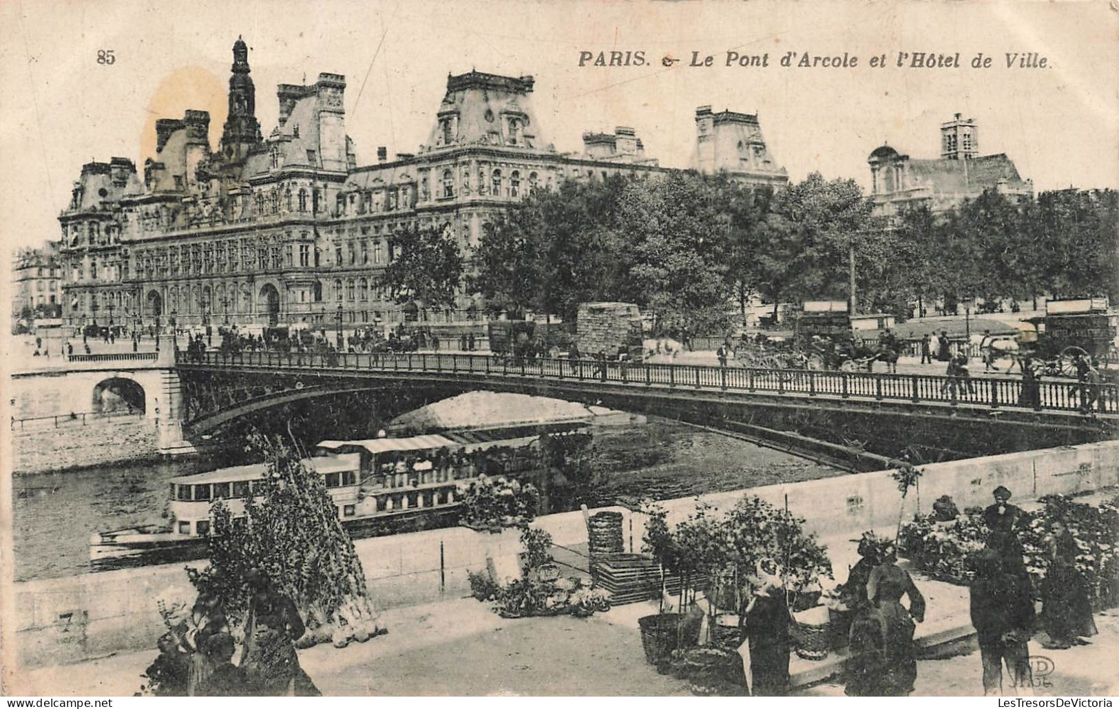 FRANCE - Paris - Le Pont D'Arcole Et L'hôtel De Ville - Carte Postale Ancienne - Bridges