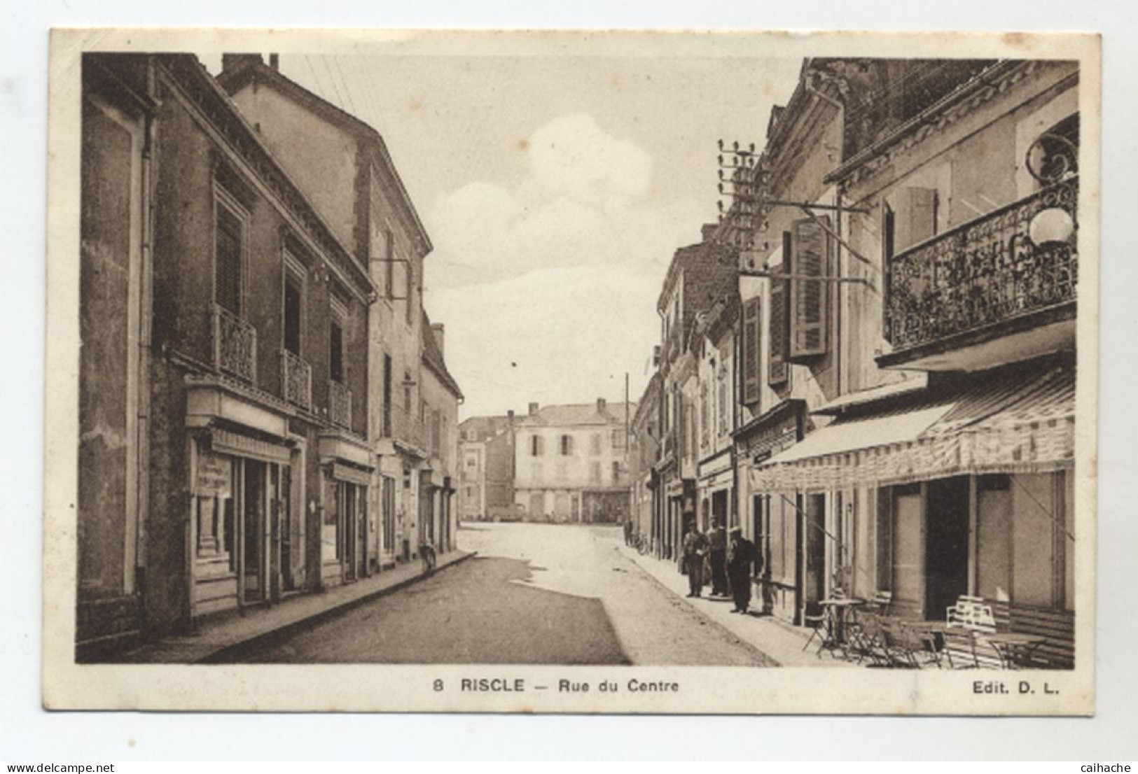 32 - RISCLE - Rue Du Centre - Café , Commerces - - Riscle