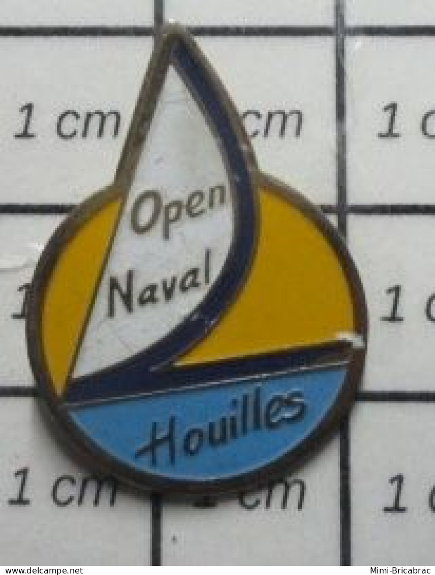 713L Pin's Pins / Beau Et Rare / SPORTS / VOILE VOILIER BATEAU OPEN NAVAL HOUILLES Aïe ! - Sailing, Yachting
