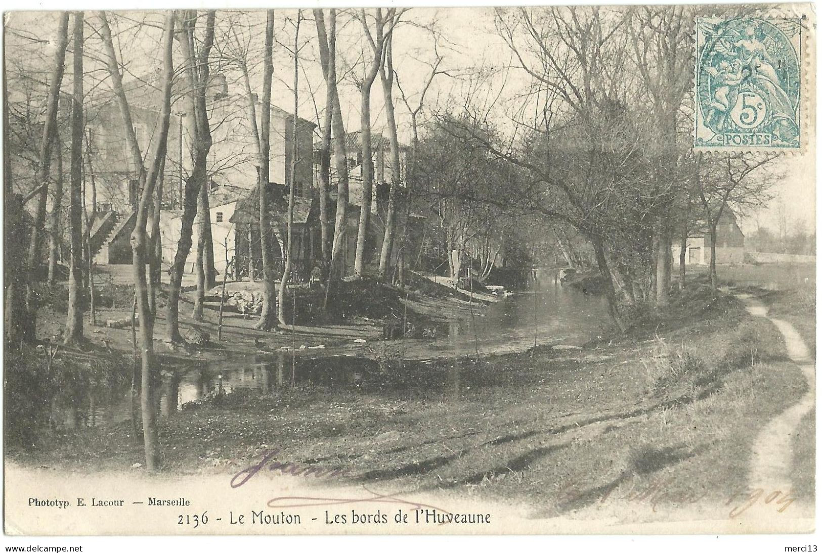 LE MOUTON (13) – Les Bords De L’Huveaune. Editeur Lacour, N° 2136. - Saint Marcel, La Barasse, Saintt Menet