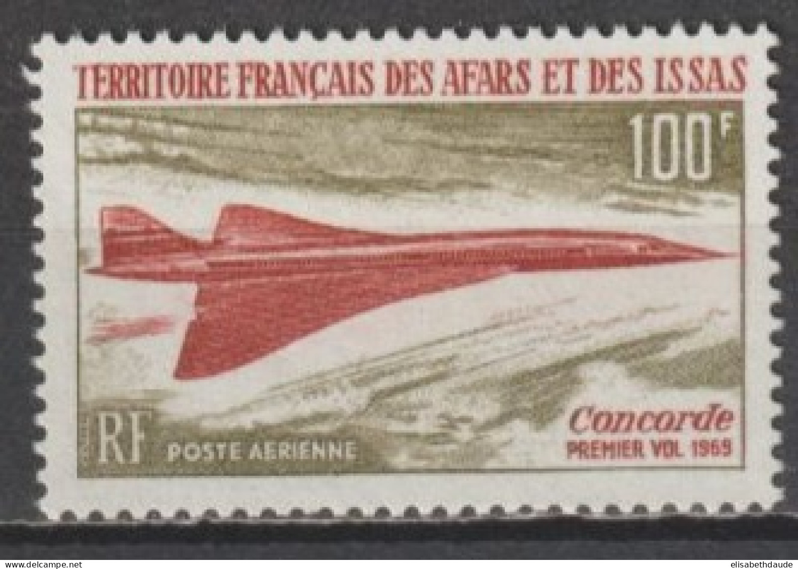 AFARS ET ISSAS - 1969 - CONCORDE POSTE AERIENNE YVERT N°60 ** MNH - COTE = 36 EUR. - Neufs