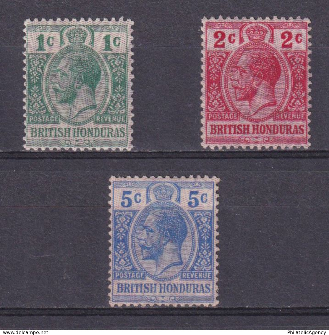 BRITISH HONDURAS 1915, SG #111-113, King George V, MH - British Honduras (...-1970)