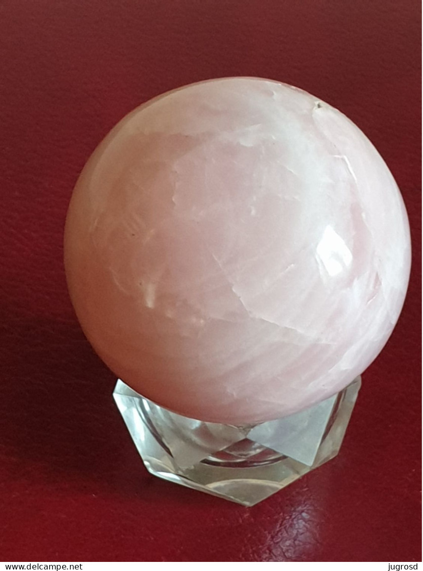 Sphère De Quartz Rose Diamètre 6,5 Cm Poids 350 Grammes - Minerali