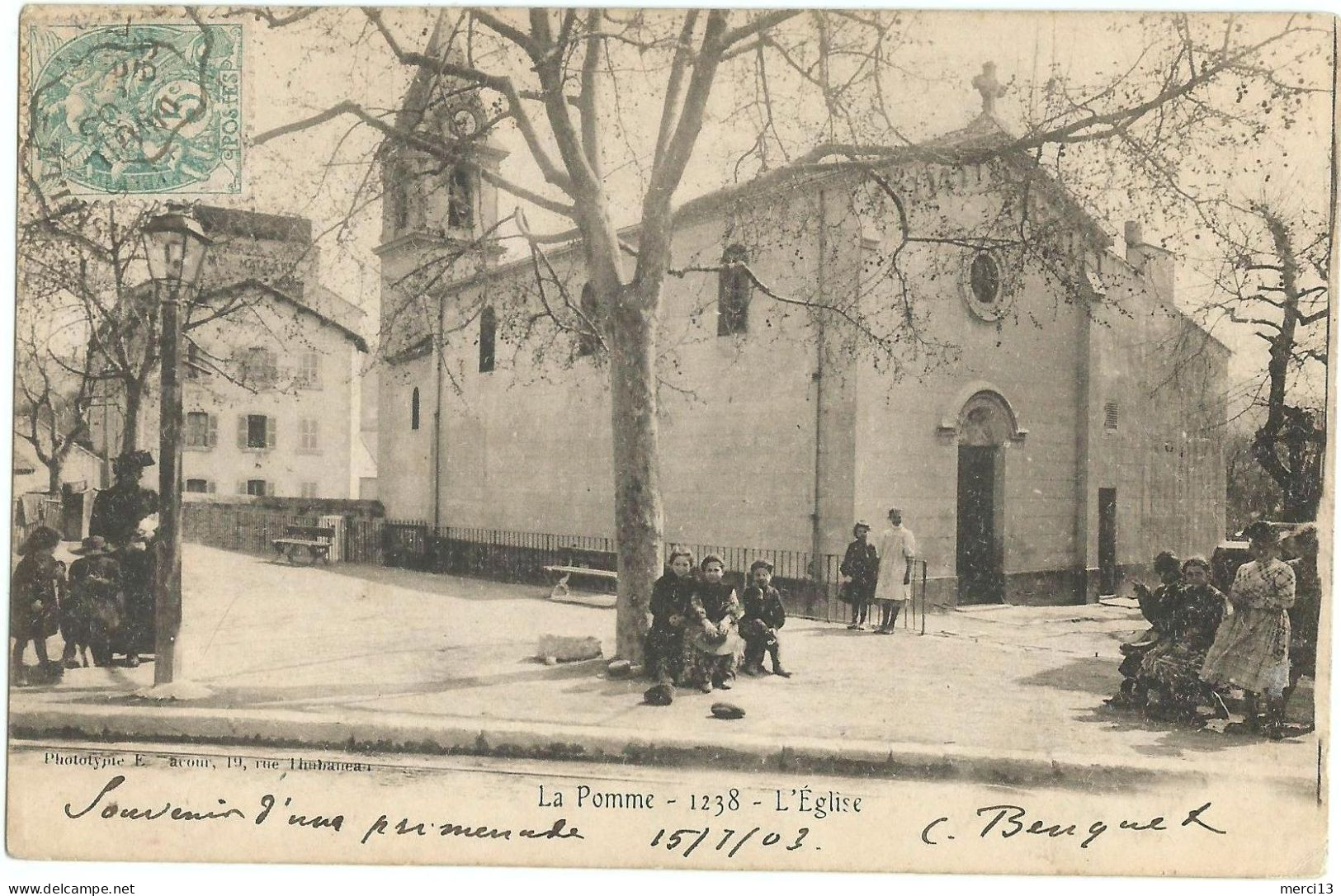 Précurseur De LA POMME (13) – L’Église. Editeur Lacour, N° 1238. - Saint Marcel, La Barasse, Saintt Menet