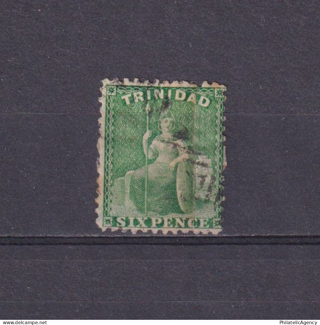 TRINIDAD 1863, SG #72, Wmk Crown CC, Perf 12½, Used - Trinidad & Tobago (...-1961)