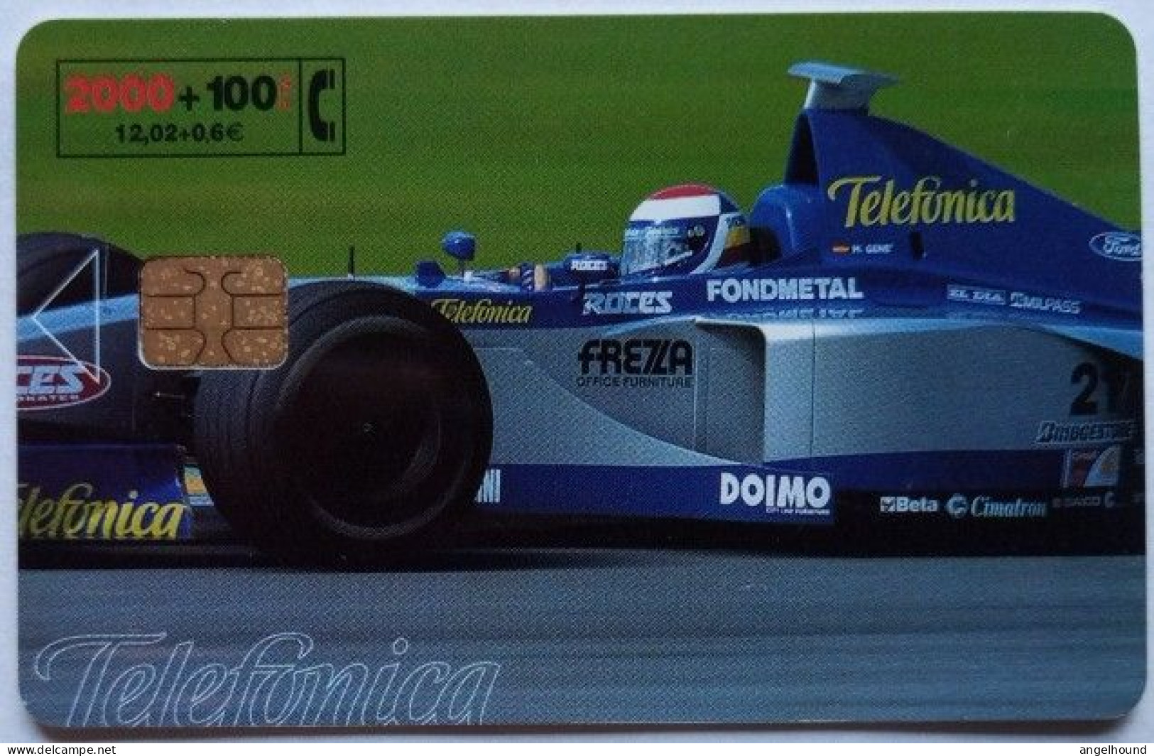 Spain 2000+100  Pta.  Chip Card -  Formula 1 ( F1 ) - Basisuitgaven