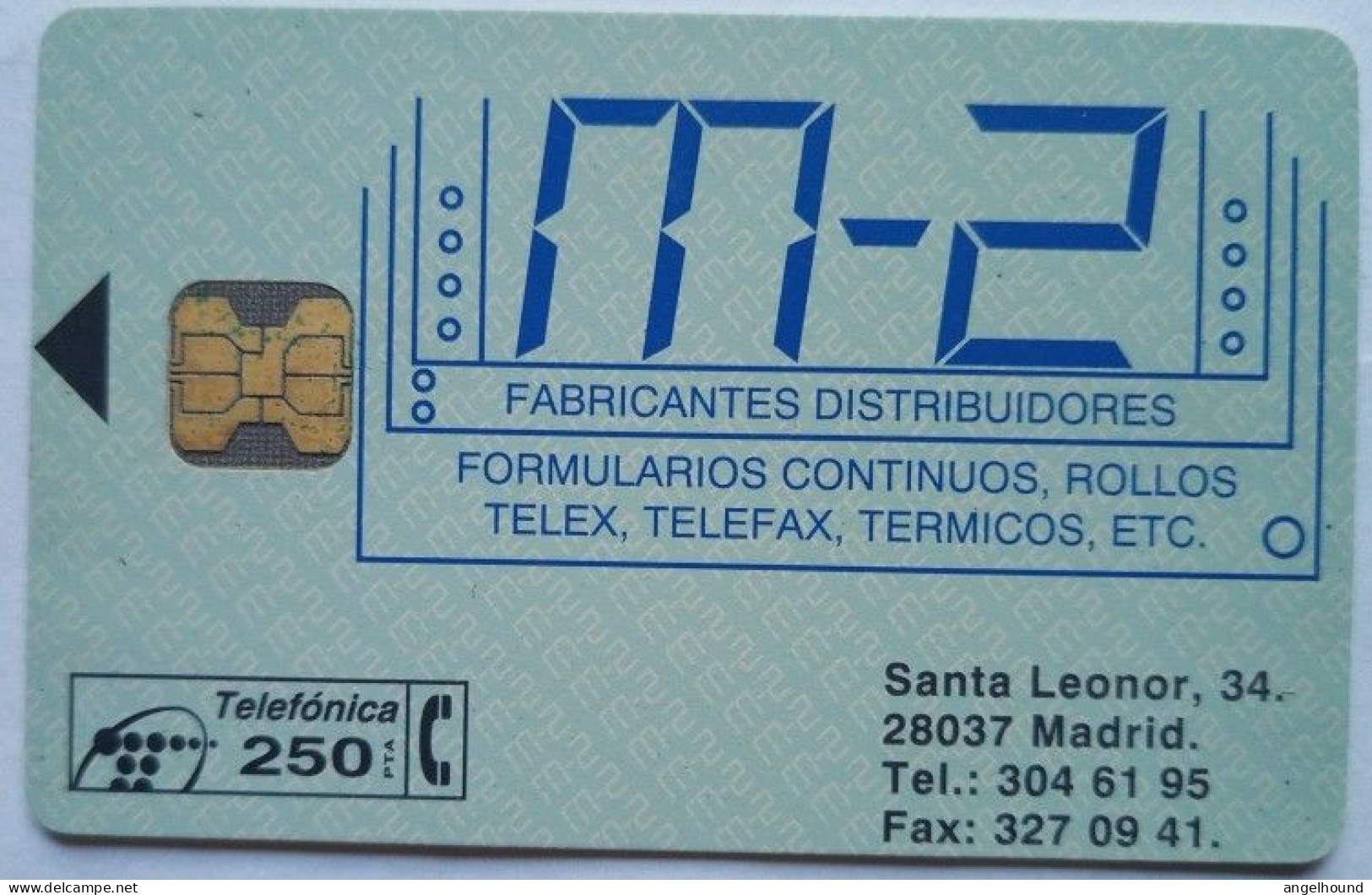 Spain 250 Pta. Chip Card - M-2  ( 2500 Issued ) - Emisiones Básicas