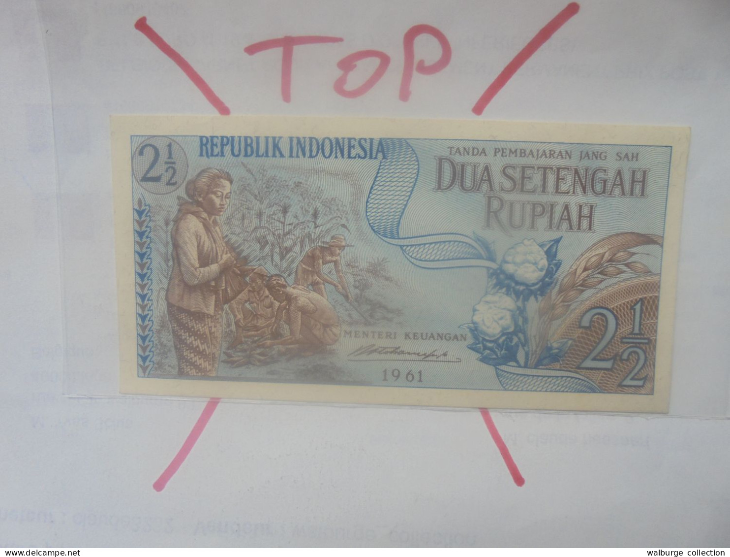 INDONESIE 2 1/2 Rupiah 1961 Neuf (B.33) - Indonesien