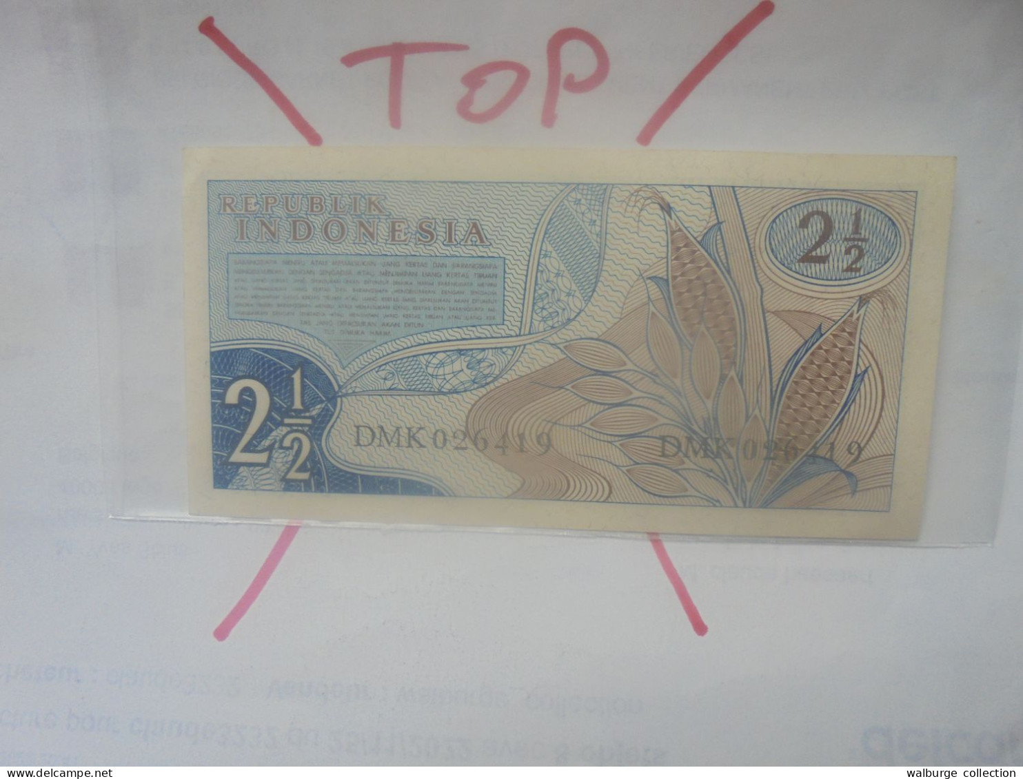 INDONESIE 2 1/2 Rupiah 1961 Neuf (B.33) - Indonesien