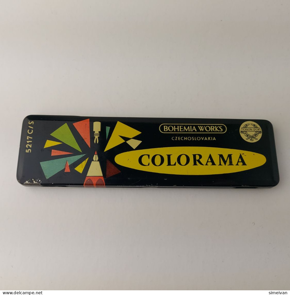 BOHEMIA Works Toison D`or COLORAMA Mechanical Pencil Tin Box Empty  #5498 - Schreibgerät