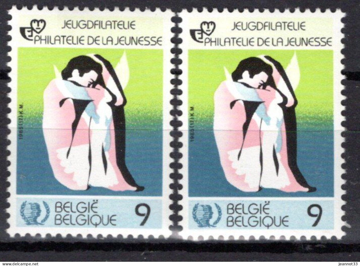 2192** CU Point Bleu Sur Le "L" De België - 1961-1990