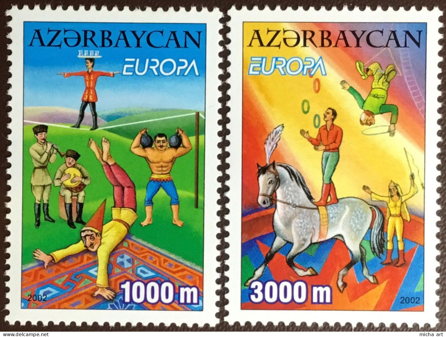 Azerbaijan 2002 Europa CEPT "Circus" Set MNH - 2002