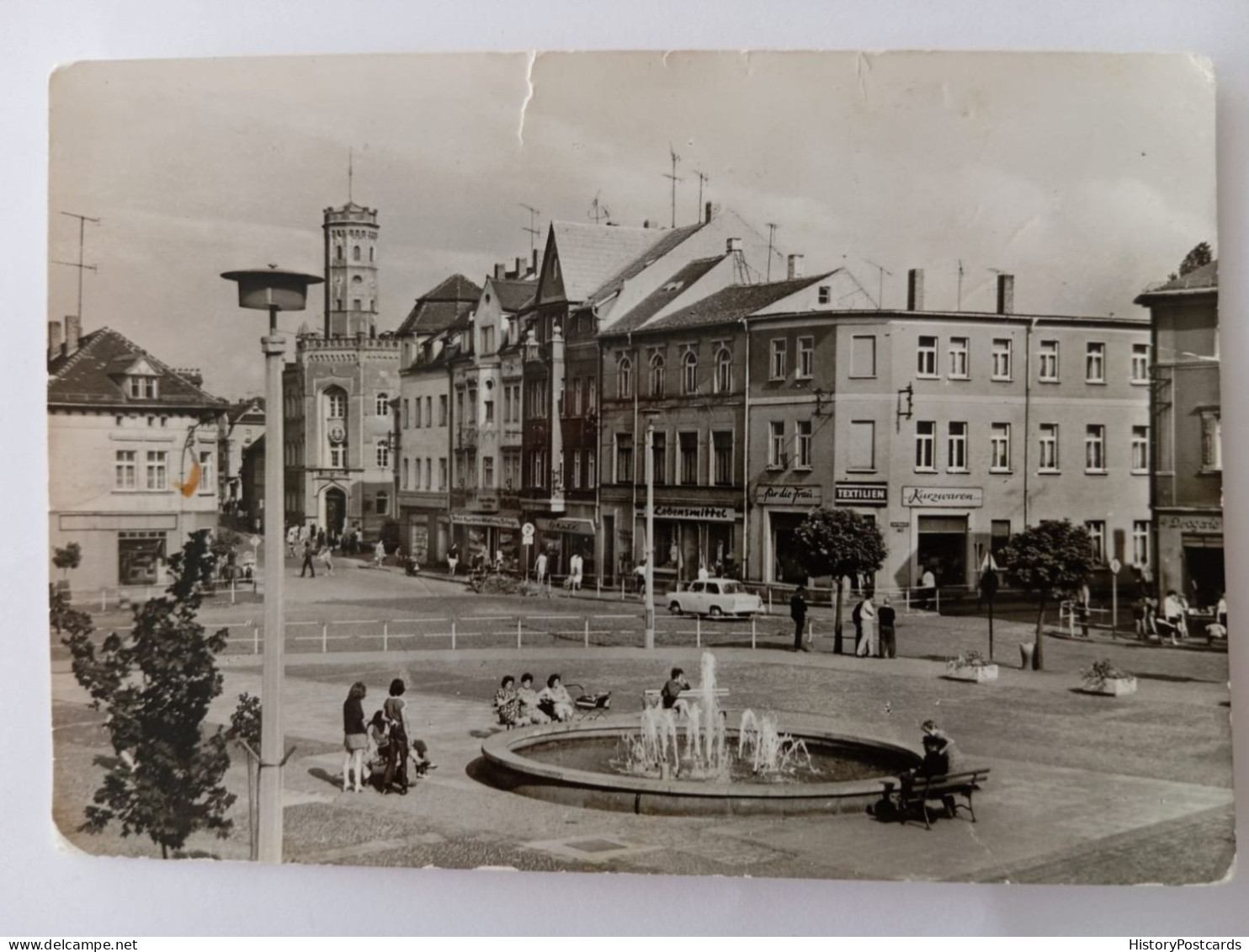 Meuselwitz, Marktplatz, Geschäfte, 1976 - Meuselwitz