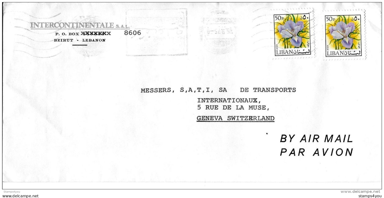 G 326 - Enveloppe  Envoyée De Beyrouth En Suisse - Liban