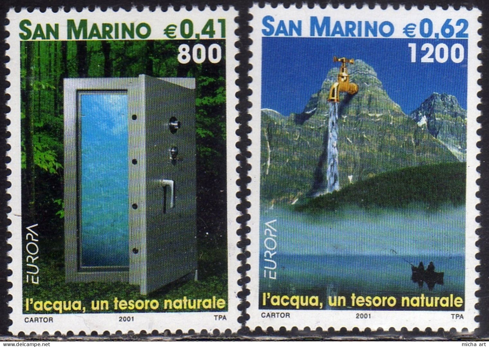 San Marino 2001 Europa CEPT Set MNH - 2001