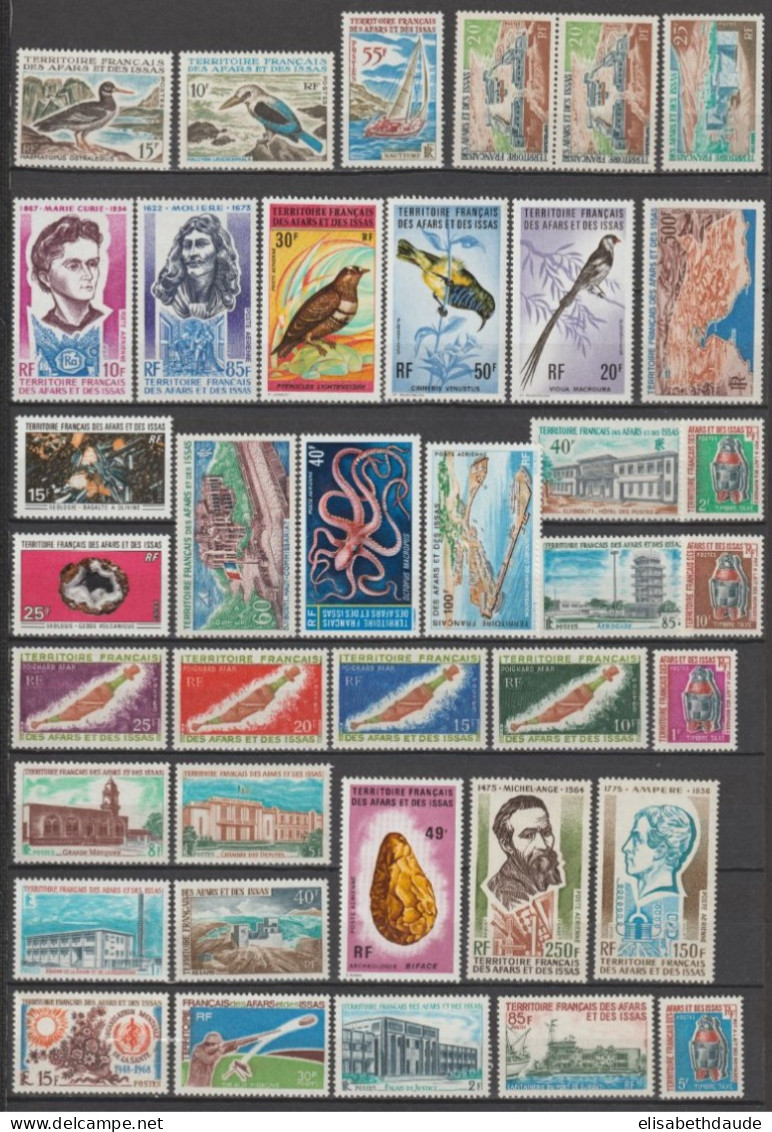 AFARS ET ISSAS - COLLECTION 1967/1975 ** MNH - COTE YVERT = 211 EUR. - Unused Stamps