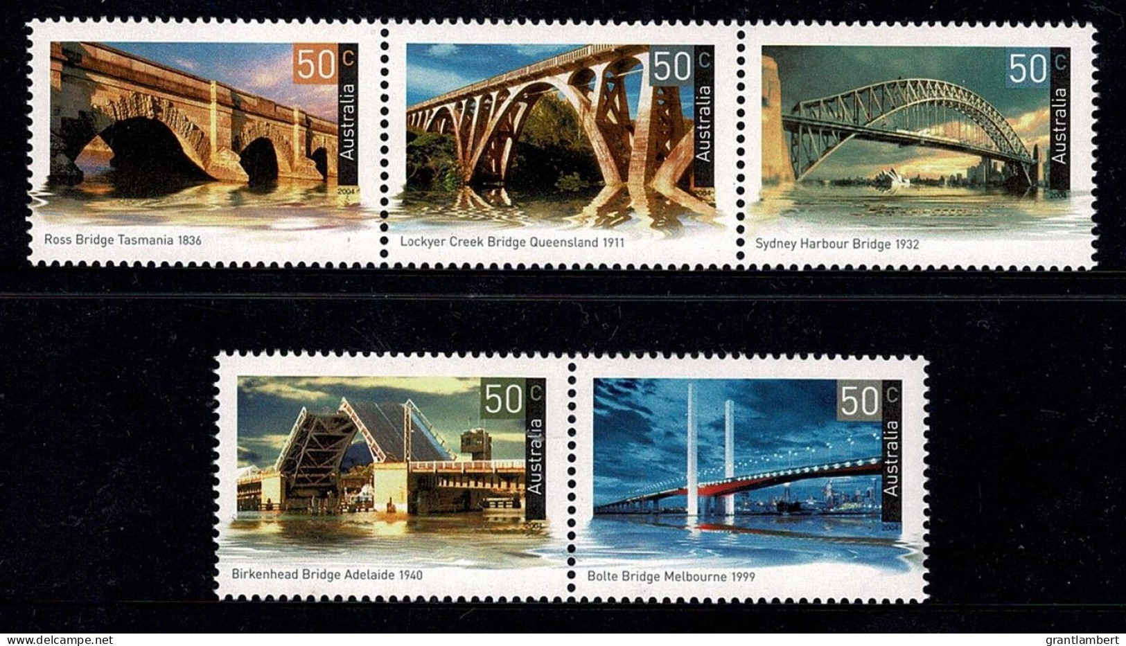 Australia 2004 Bridges  Set Of 5 MNH - Ungebraucht