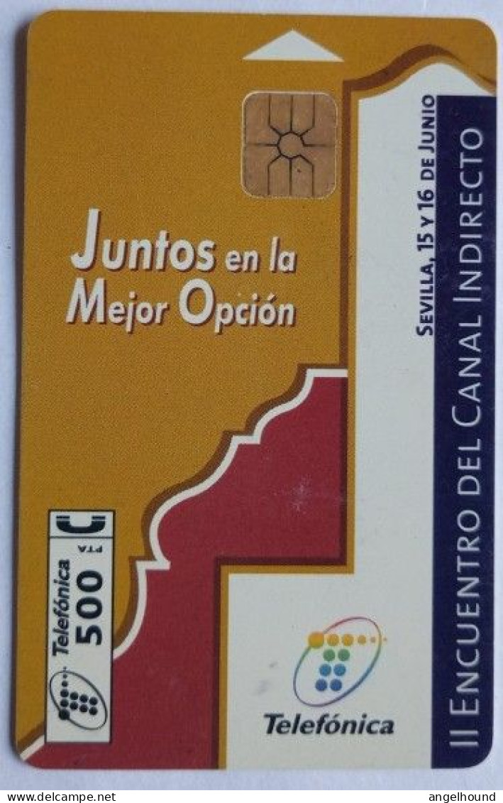 Spain 500 Pta. Chip Card - Juntos En La Mejor Opcion - Sevilla 98 - Emisiones Básicas
