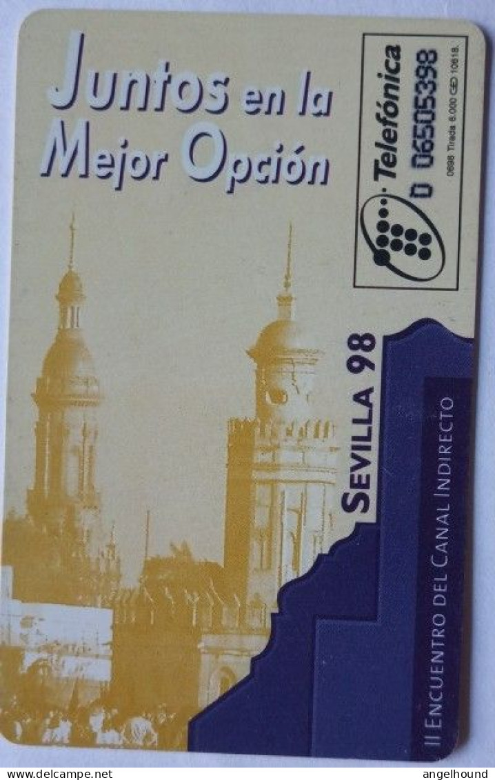 Spain 500 Pta. Chip Card - Juntos En La Mejor Opcion - Sevilla 98 - Basisausgaben