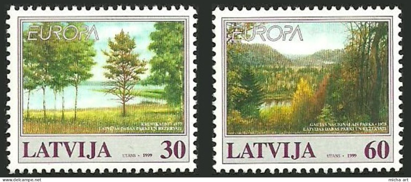 Latvia 1999 Europa CEPT Set MNH - 1999