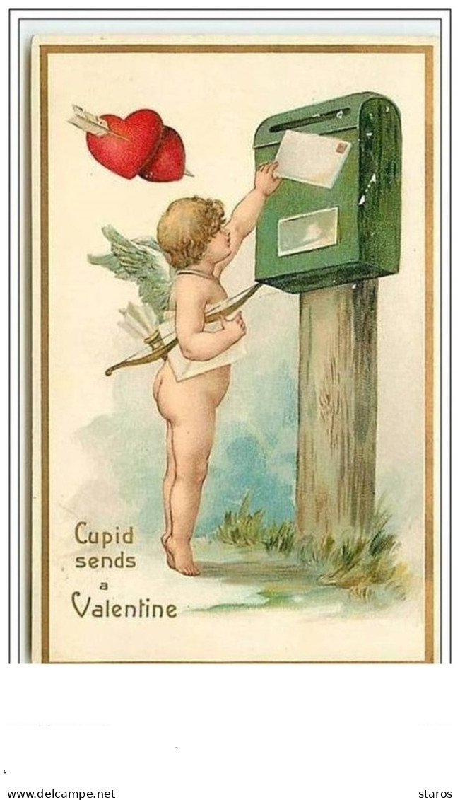 Carte Gaufrée - Cupid Sends A Valentine - Valentine's Day