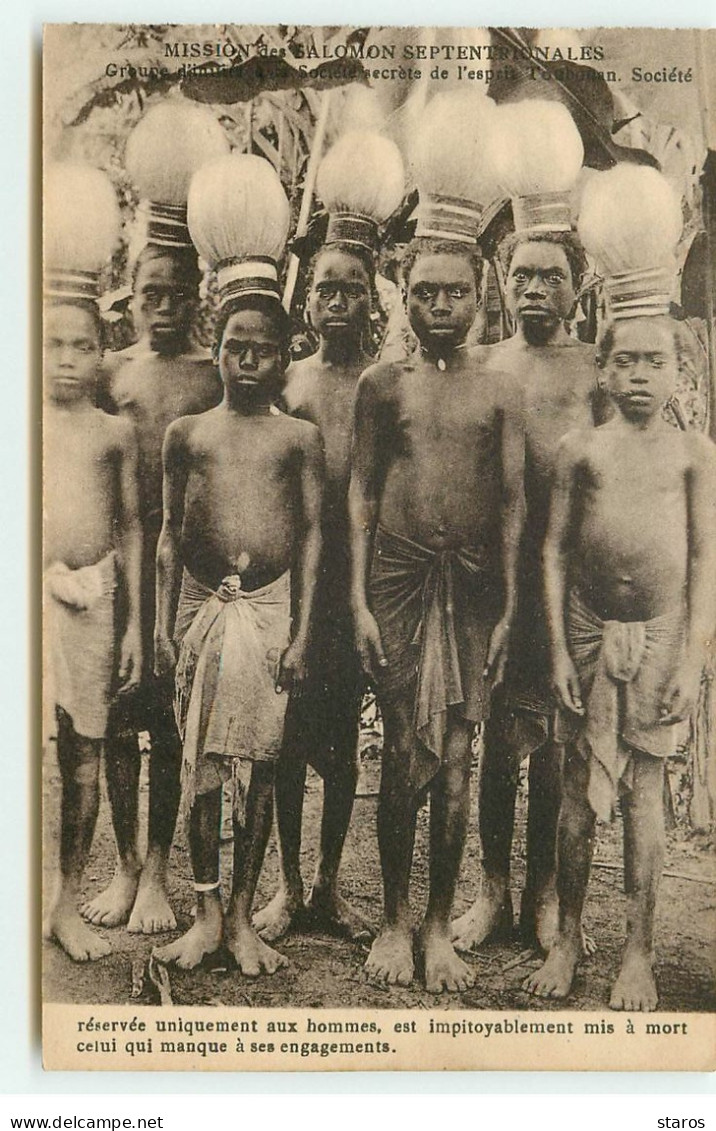 SALOMON - Groupe D'initiés à La Société Secrète De L'esprit Toubouan, Est Mis à Mort Celui Qui Manque à Ses Engagements - Solomon Islands