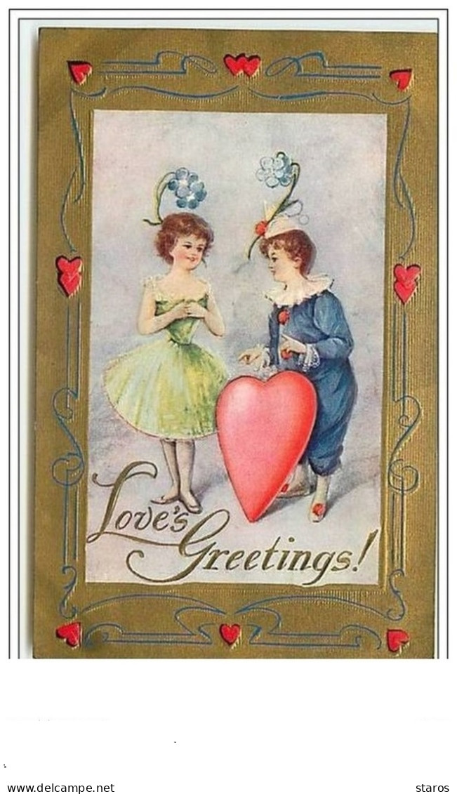 Carte Gaufrée - Love's Greetings ! - Saint-Valentin