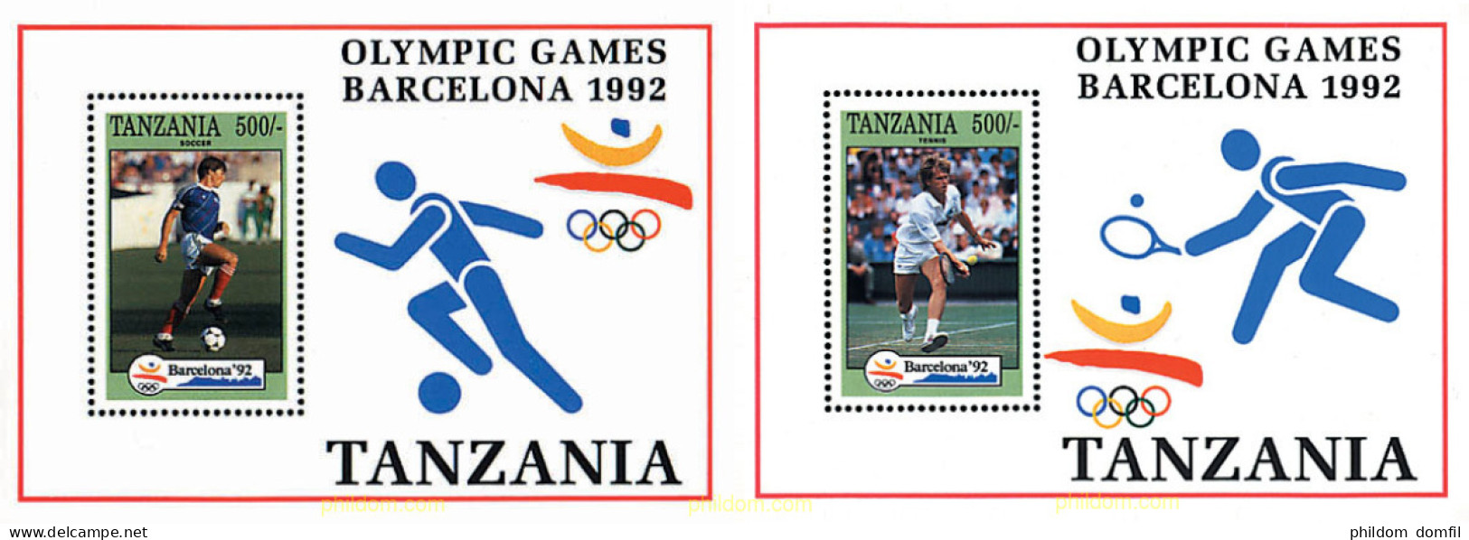 68551 MNH TANZANIA 1992 25 JUEGOS OLIMPICOS VERANO BARCELONA 1992 - Tansania (1964-...)