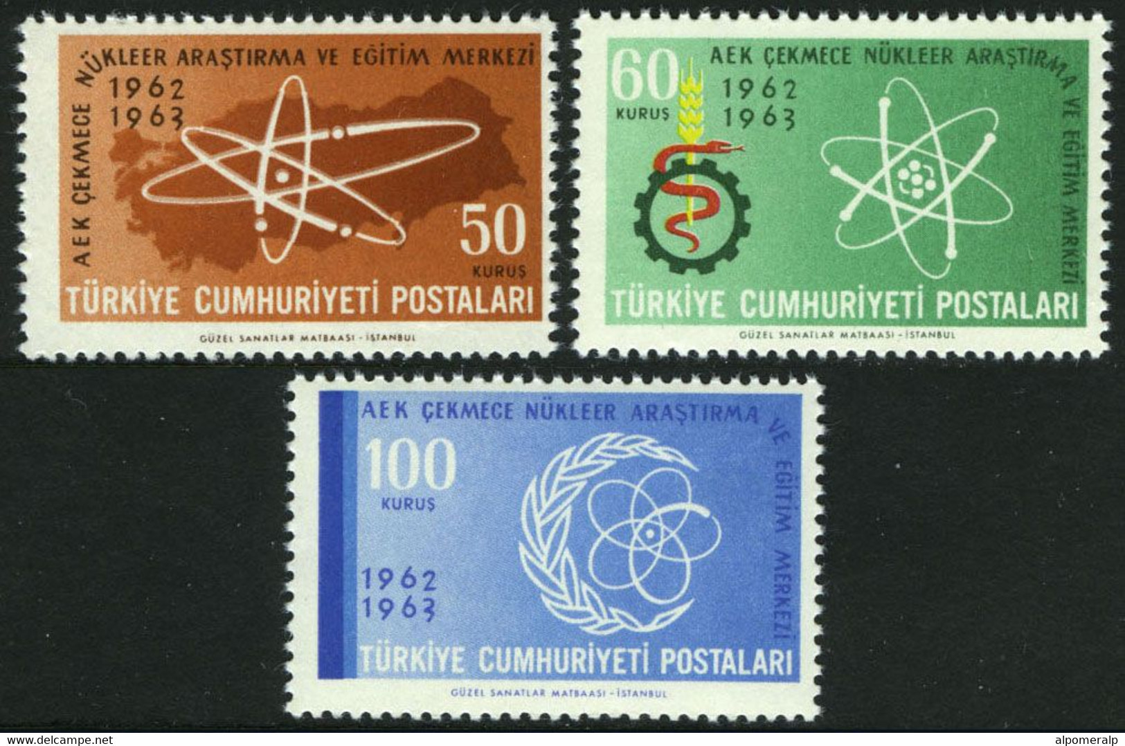 Türkiye 1963 Mi 1863-1865 MNH Nuclear Research - Neufs