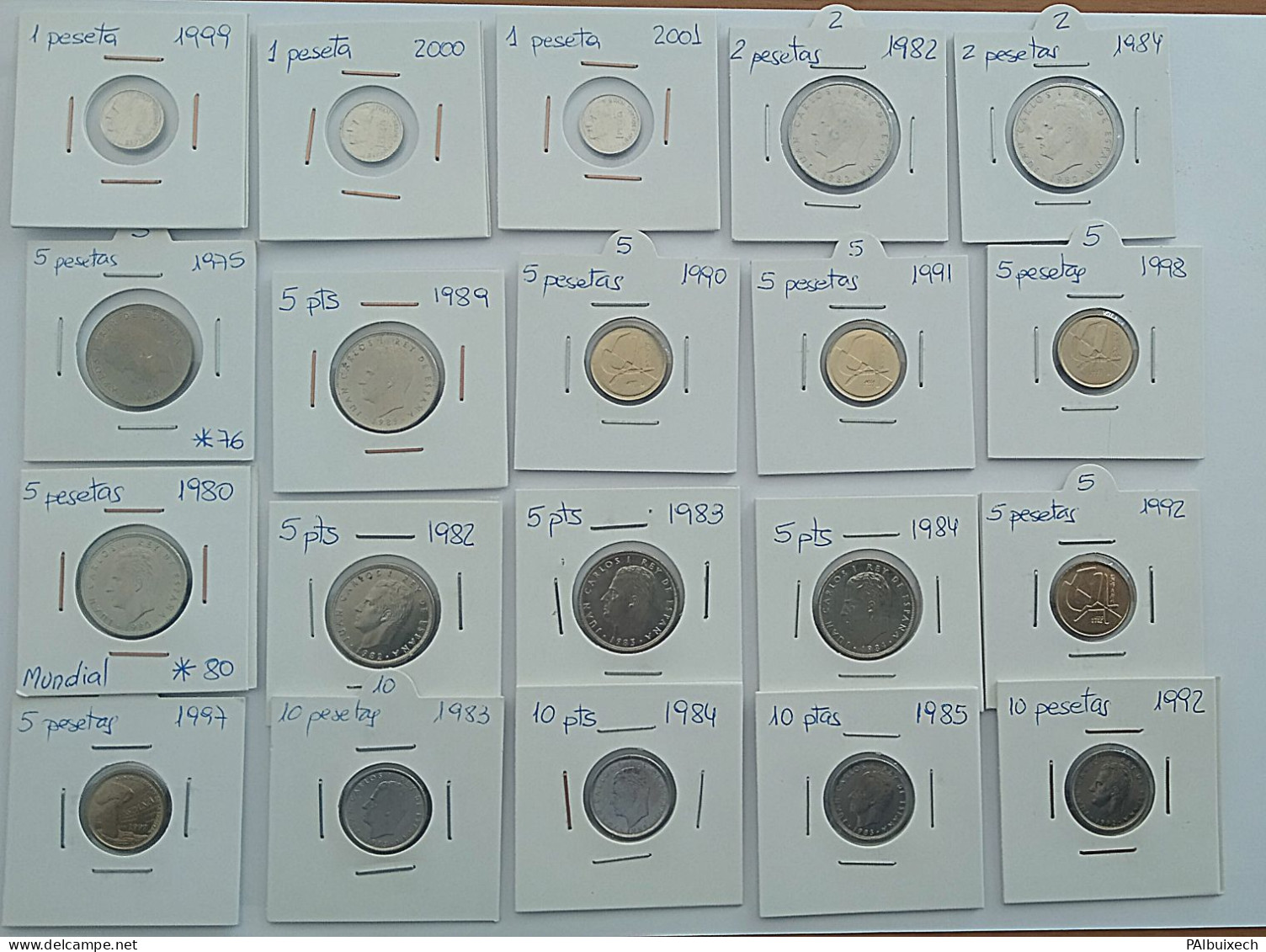 Lote De 20 Monedas Juan Carlos De Distintos Valores Y Varios Años - Otros & Sin Clasificación