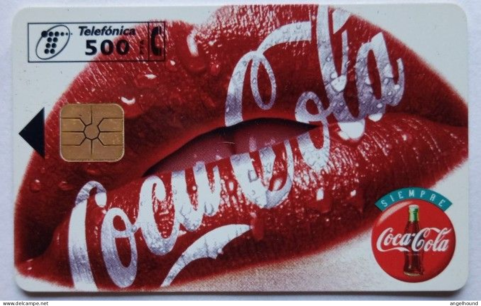 Spain 500 Pta. Chip Card - Coca Cola - Commemorative Advertisment