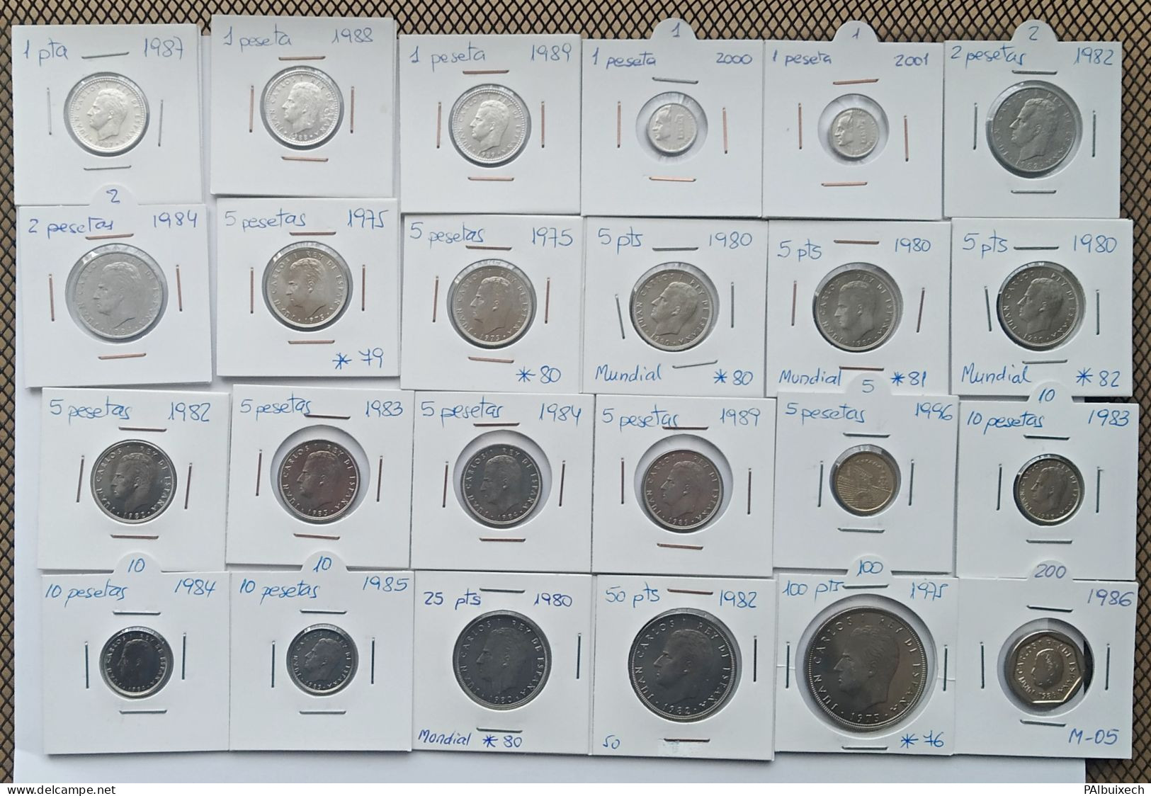 Lote De 24 Monedas Juan Carlos De Distintos Valores Y Varios Años - Autres & Non Classés