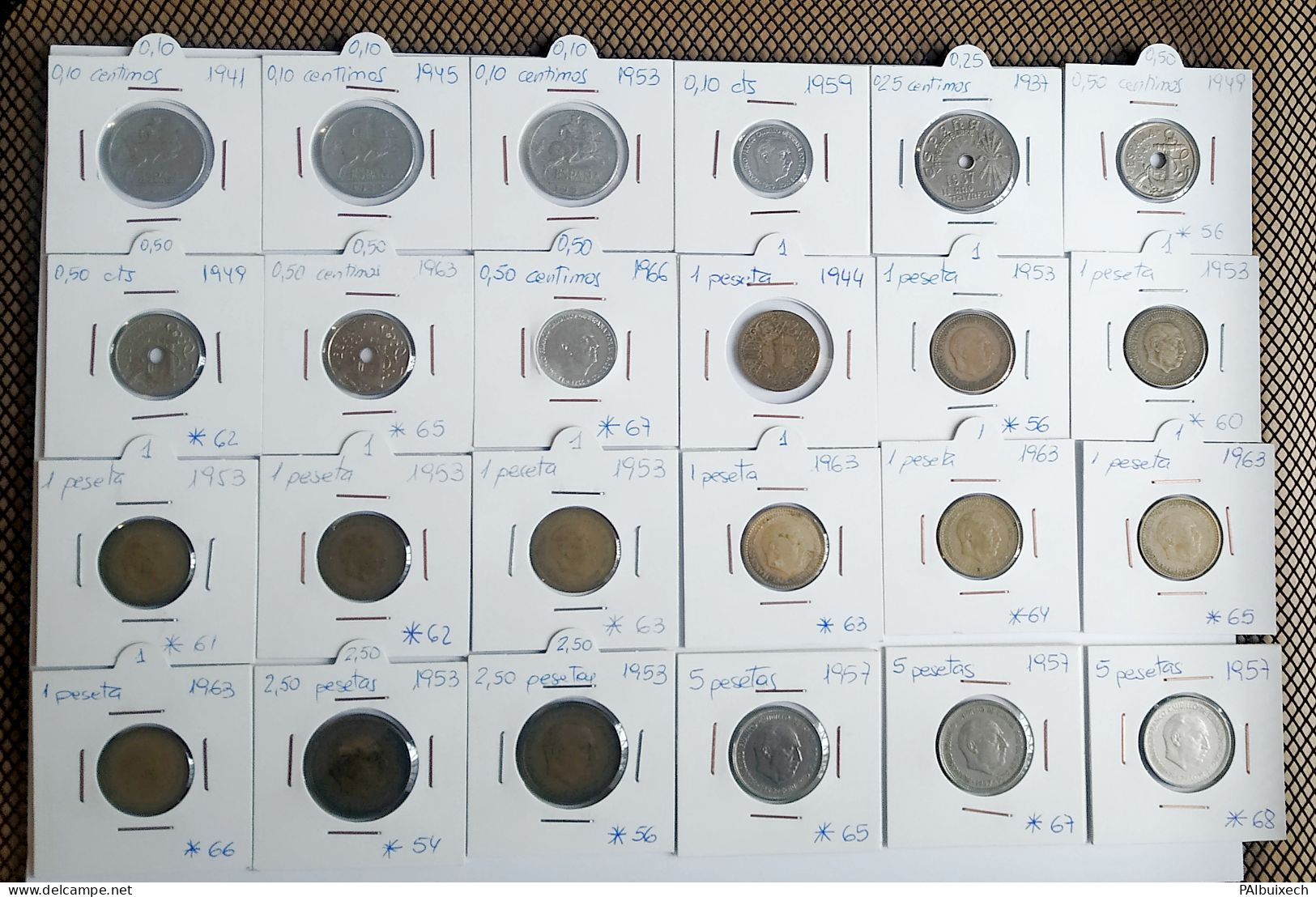 Lote De 24 Monedas Franco De Varios Valores Y Fechas - Andere & Zonder Classificatie